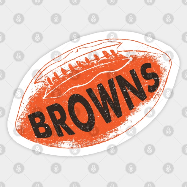 Cleveland Browns Vintage 2 by Buck Tee Sticker by Buck Tee